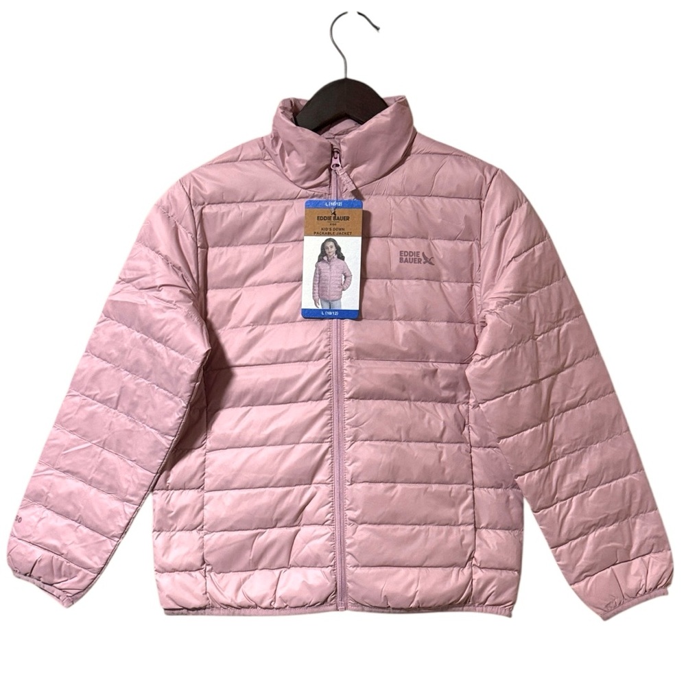 Eddie Bauer Kid’s Pink Down Packable Jacket Size L (10/12)